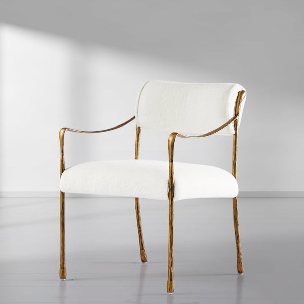 Vintage Forged Retro Copper Iron Frame Dining Chair