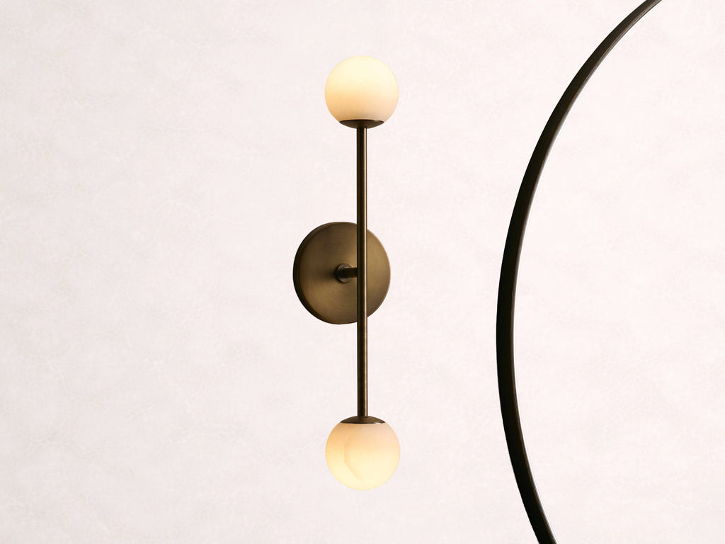 Girouette Alabaster Double Sconce