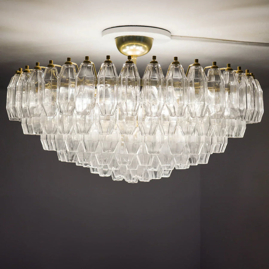 Prismatico 12-Light Clear Ceiling Lamp 35" - Yovalighting