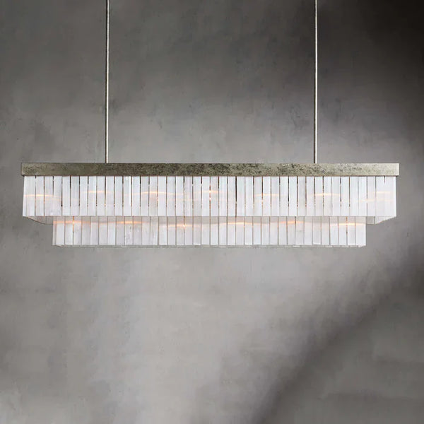 Cameron Rectangular Alabaster Chandelier