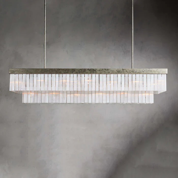Cameron Rectangular Alabaster Chandelier