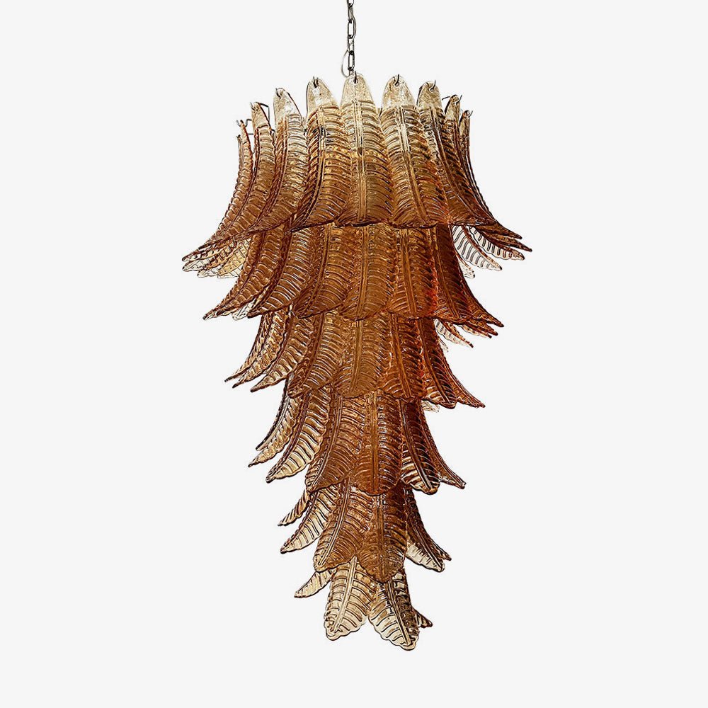 Elegant Rosalind Murano Amber Chandelier