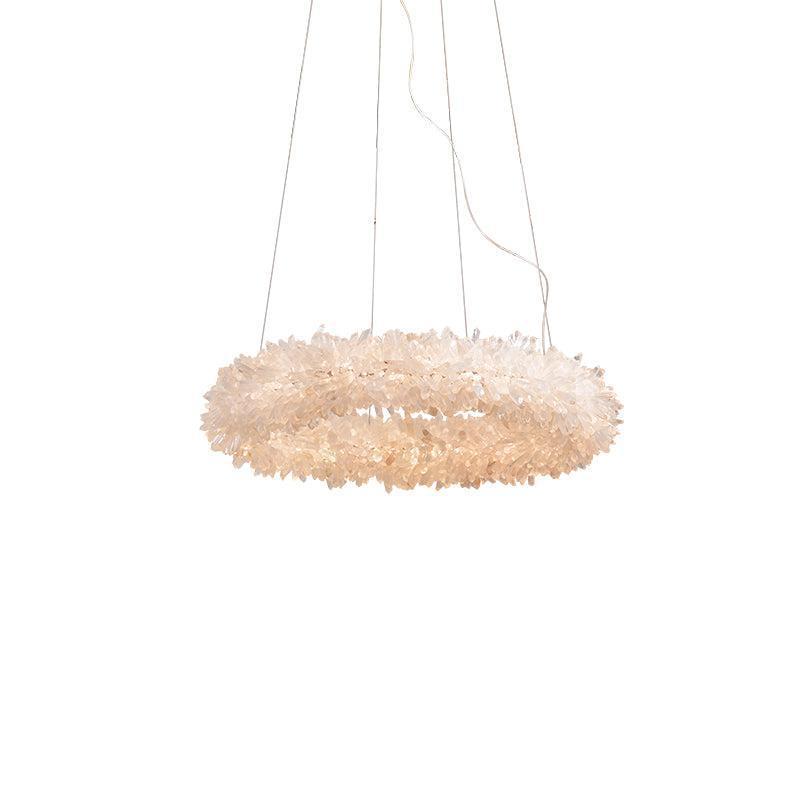 Small Round Luxury Rock Crystal Chandelier 23.6