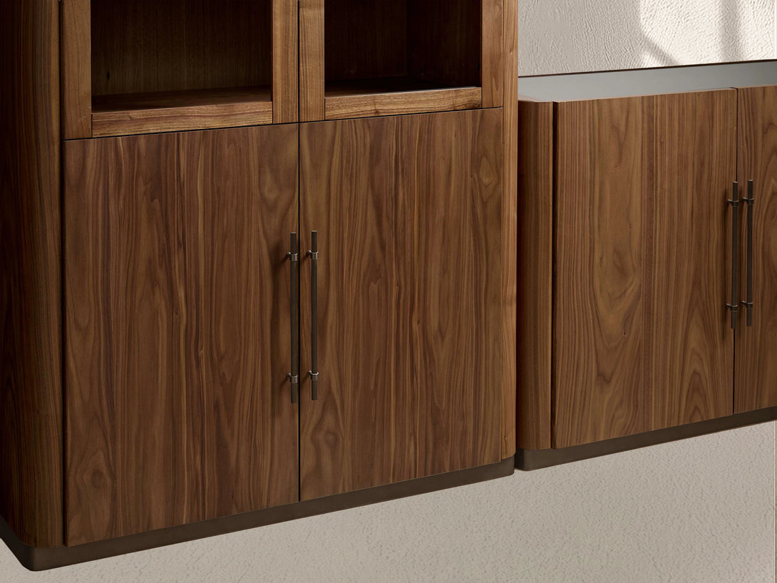 Piermont Modular Glass Media Cabinet Set – Yovalighting