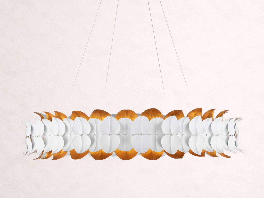 Darla Hand sculpted Leaves Chandelier 39''D