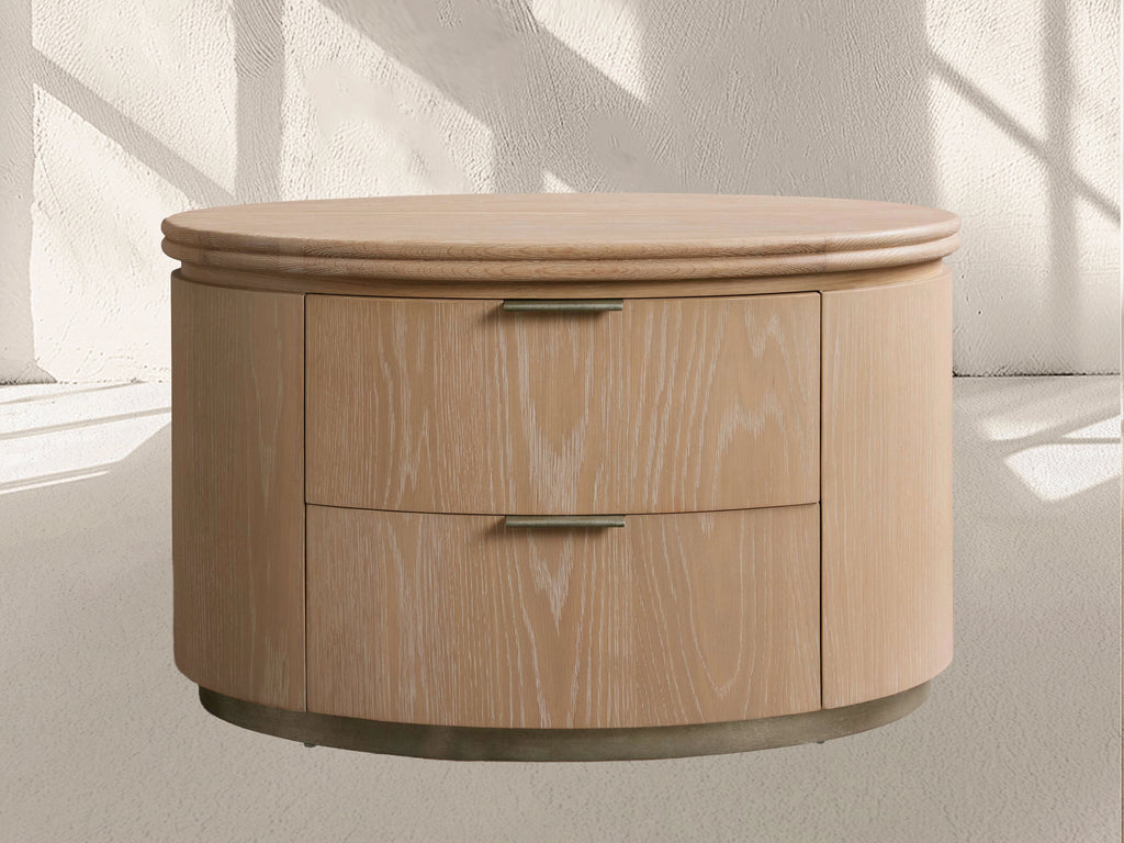 Caden Wood Oval Nightstand