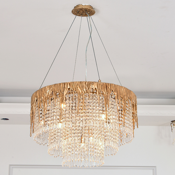 Round Multiple Tier Crystal Chandelier