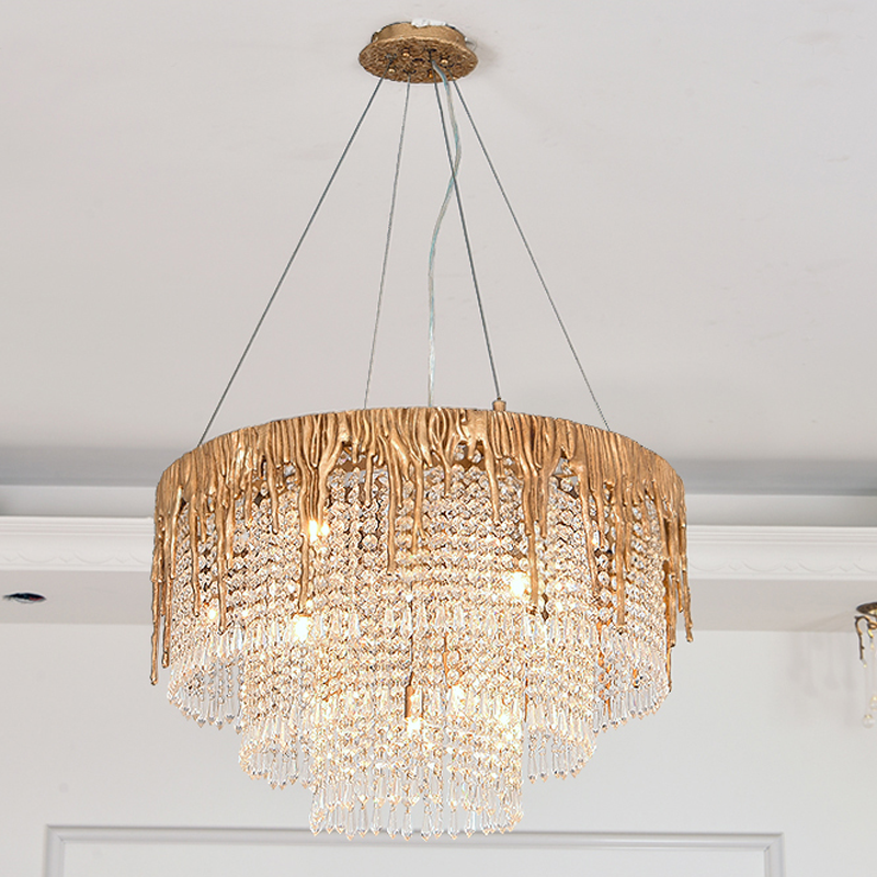 Round Multiple Tier Crystal Chandelier