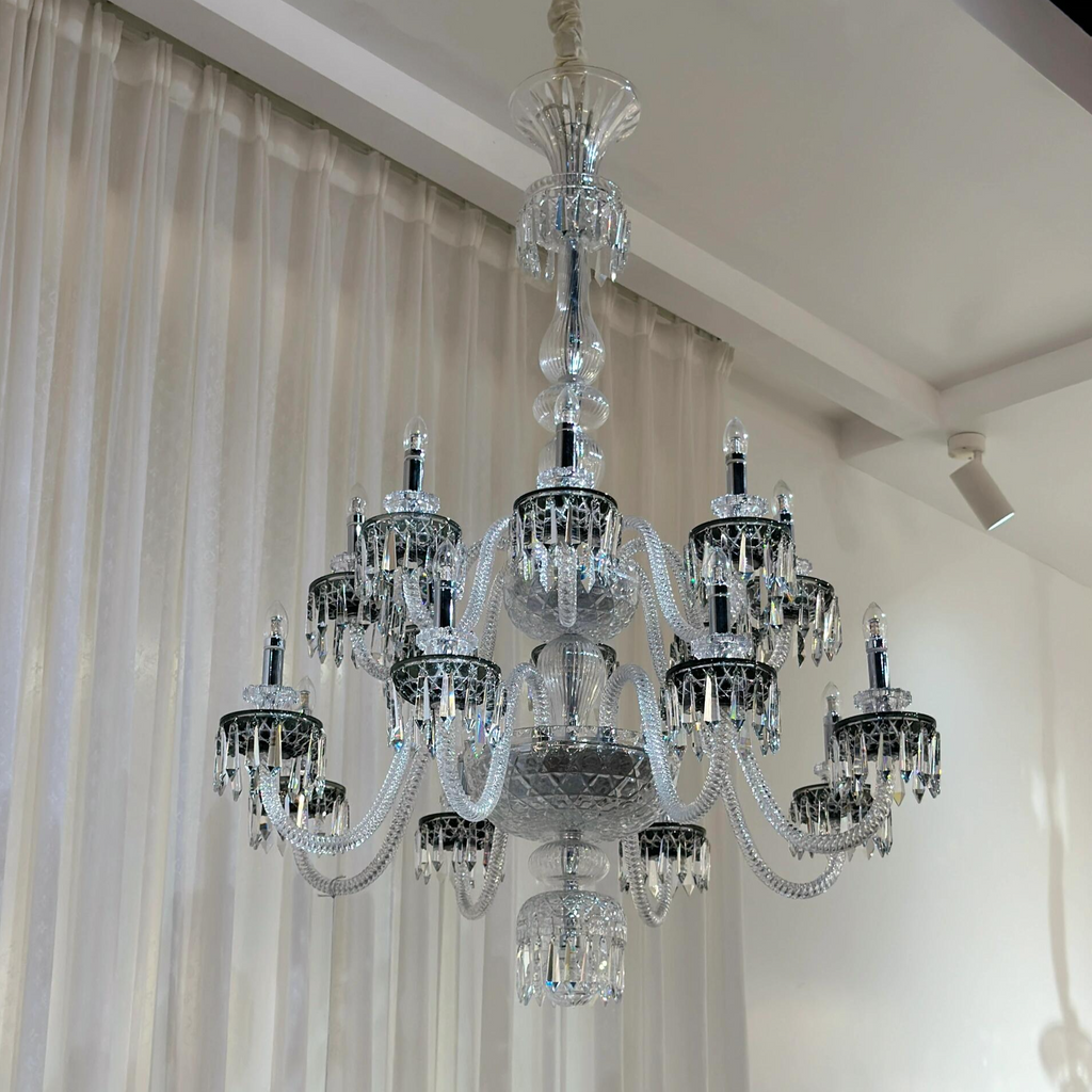 Elegant Crystal Chandelier in Italian Style for Bedroom and Living Room