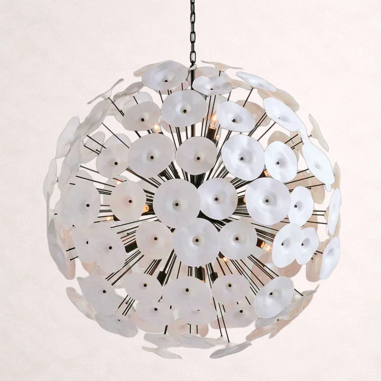 Lily Round Chandelier in Black