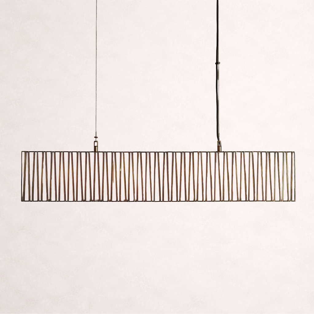 Art Glass Jeunet Rectangular Chandelier
