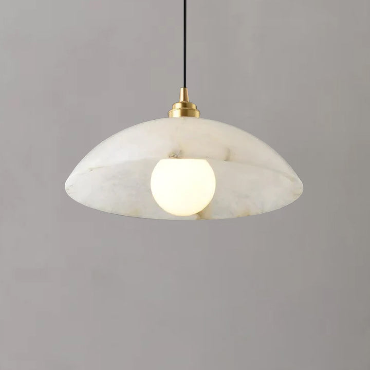 Alabaster Dome Pendant Light, Hanging Light For Living Room - Yovalighting