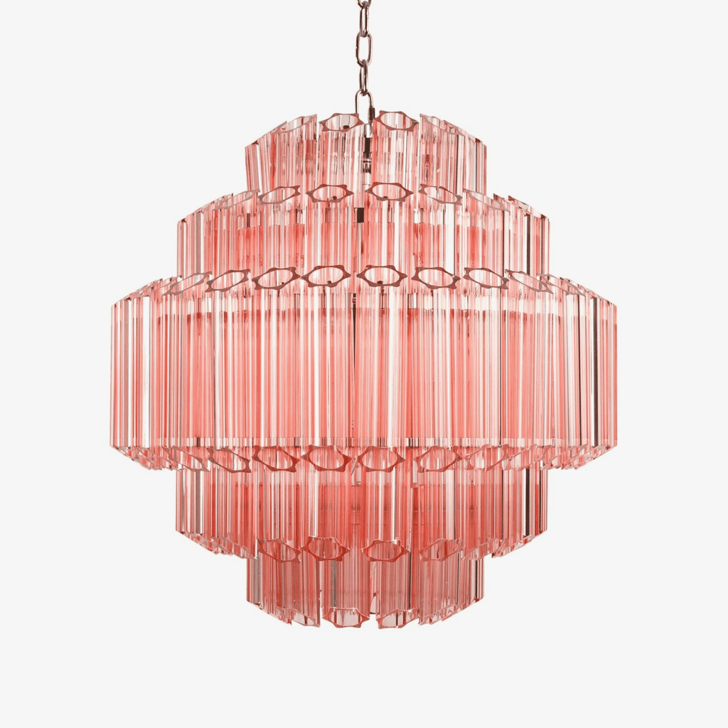 Designer Pink Palermo Murano Chandelier