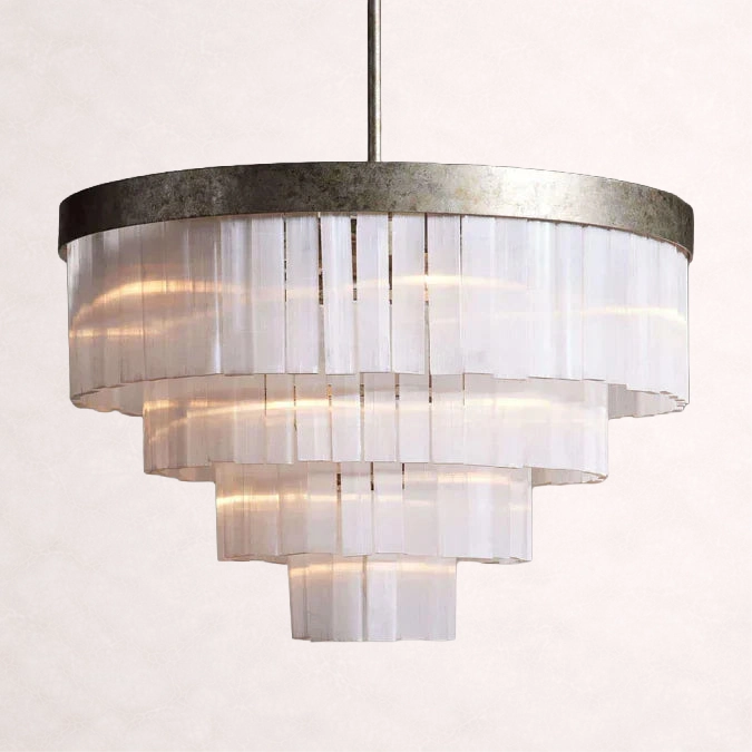 Cameron 4 Tier Selenite Chandelier