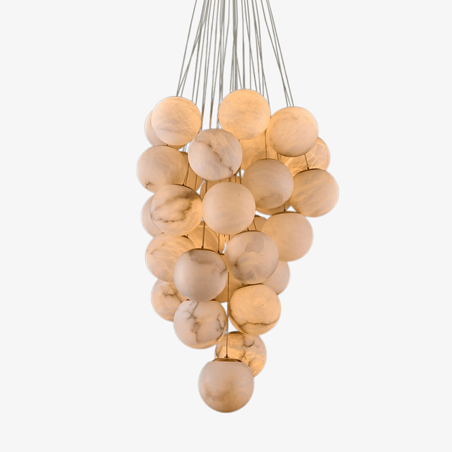 Cluster Alabaster Globe Chandelier - Yovalighting