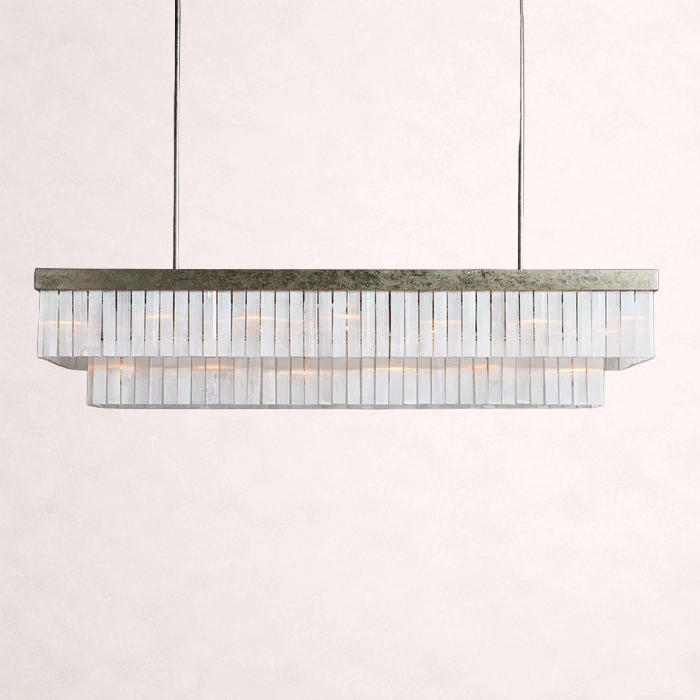 Cameron Rectangular Alabaster Chandelier