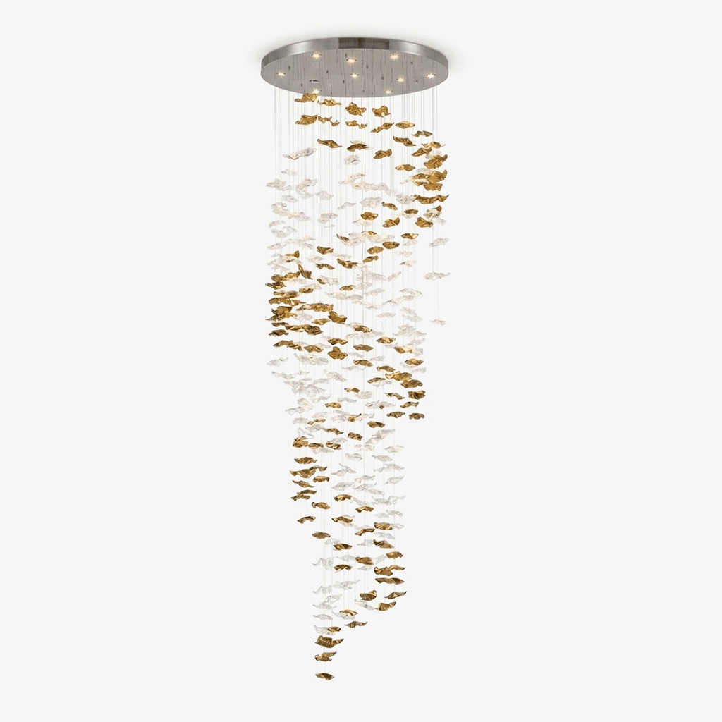 Tidal Stair Crystal Spiral Chandelier