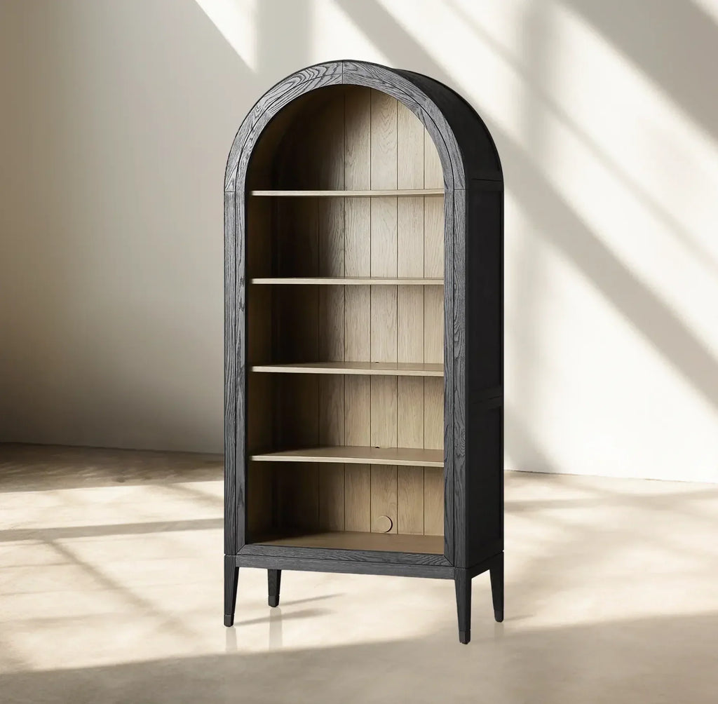 Hattie Open Bookcase in Oak 36