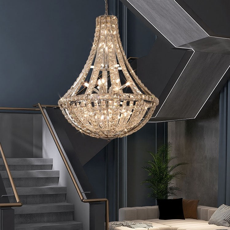 Extra Large Luxury and Elegant Crystal Chandelier for Living Room/Staircase/Foyer/Villa/Duplex Hall