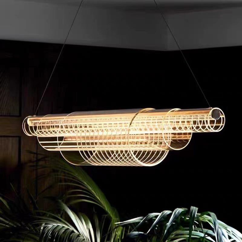Oversized Nordic 3-Tier Cylinder Pendant Light with Acrylic and Iron Finish for Dining Room/Kitchen Island