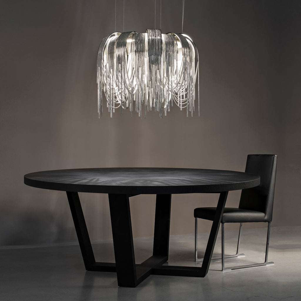 Astraiovero Chandelier Brass Chains & Plated Metal Structure 31.5