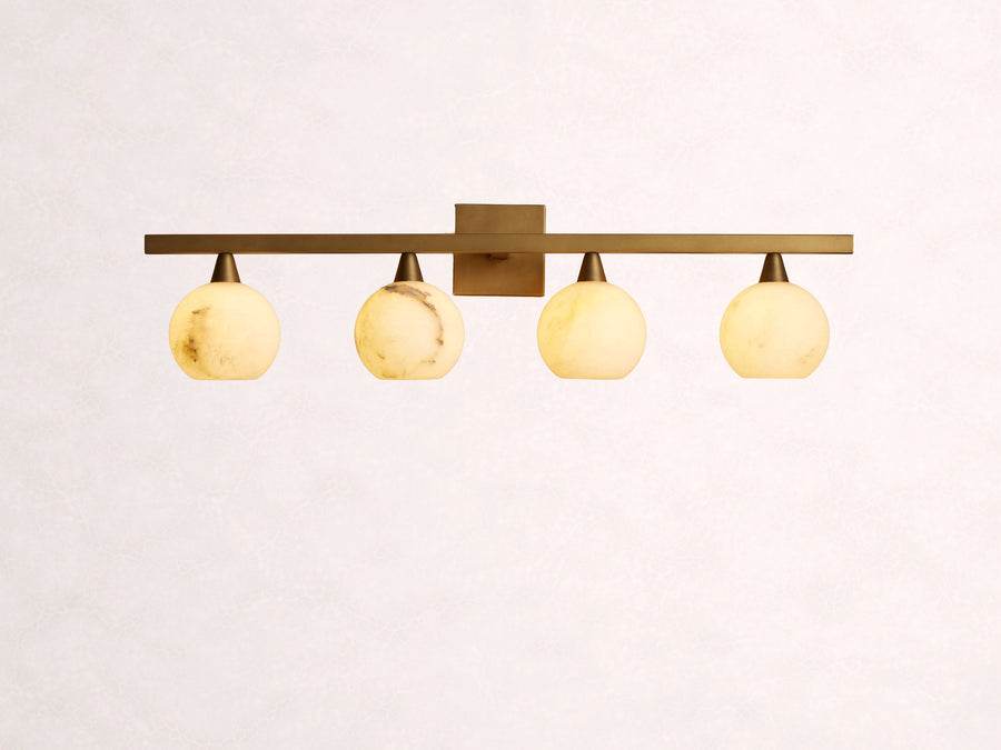 Arica Alabaster 4-Light Sconce