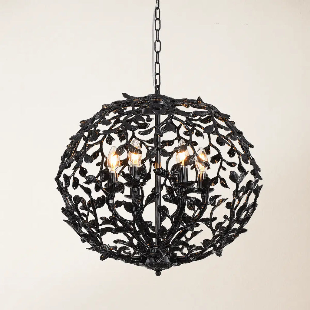 Farmhouse Black Chandelier 21.6
