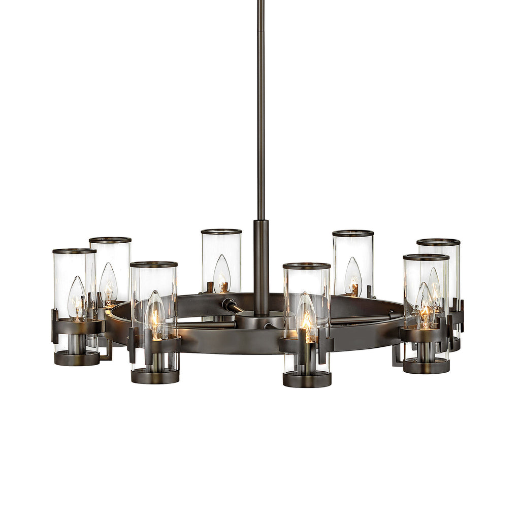 Ariorix Chandelier Steel & Glass 27