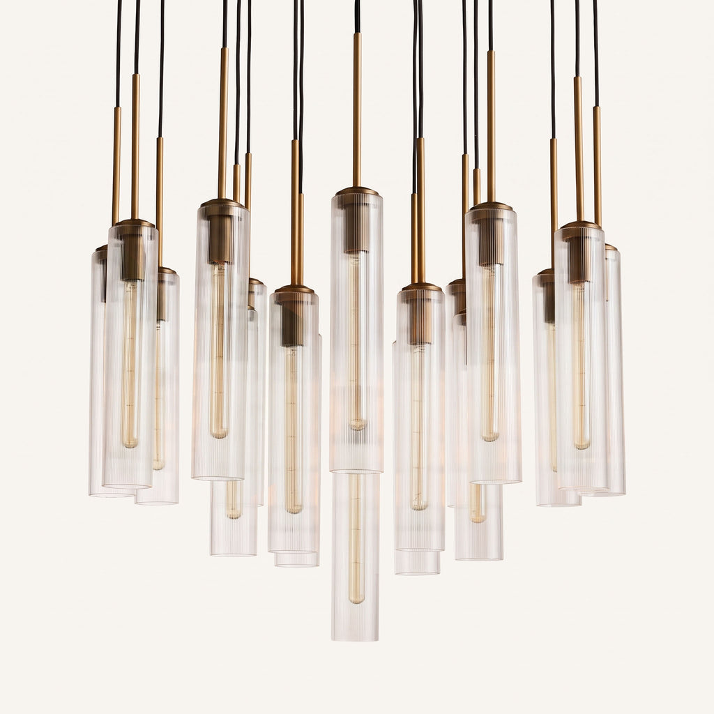 Catalina Fluted Glass Round Chandelier