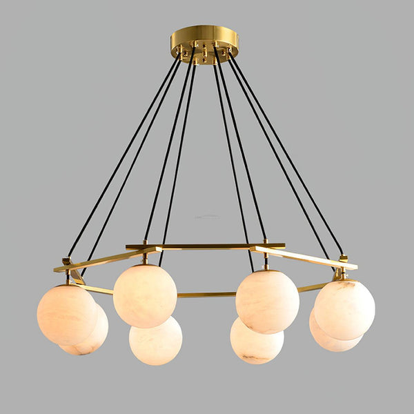 Miira Alabaster Chandelier with 3/6/8 heads