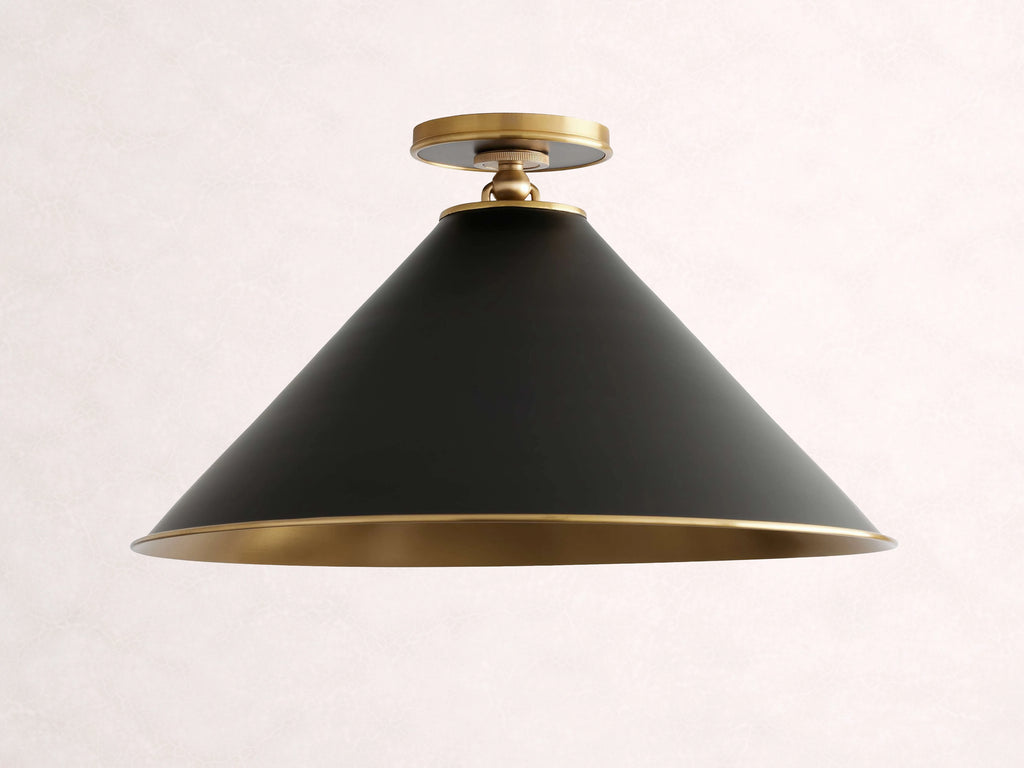 Arno Large Flushmount in Black