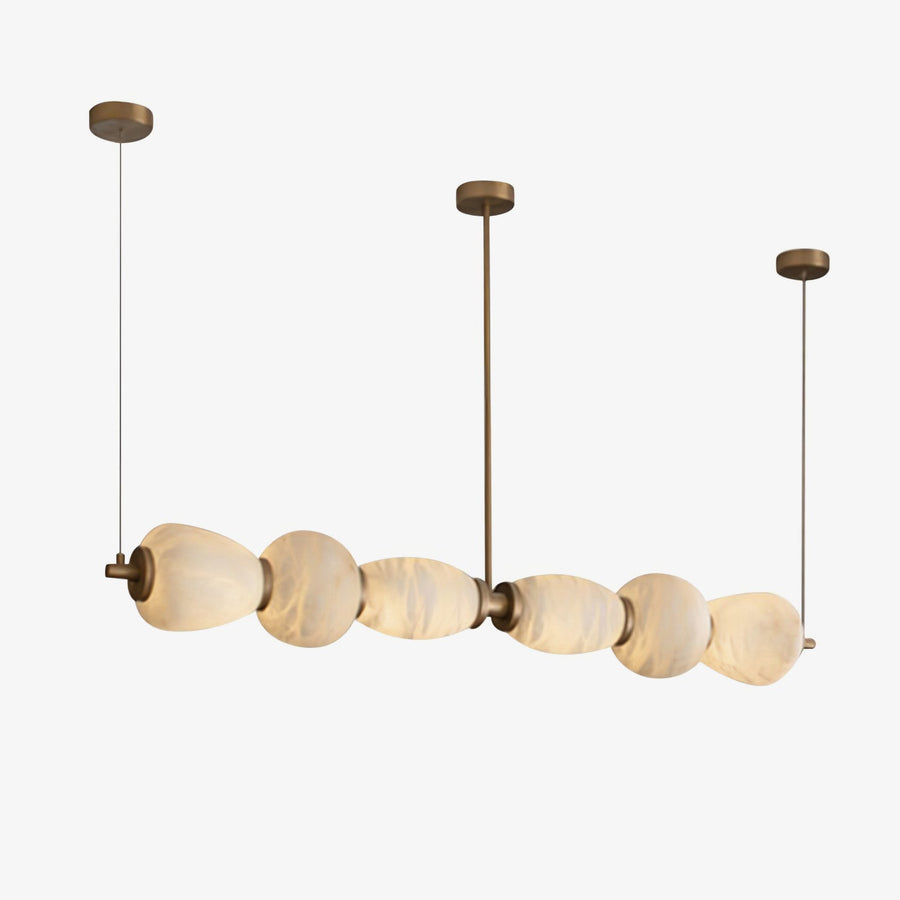 Alabaster Pebble Linear Chandelier - Yovalighting