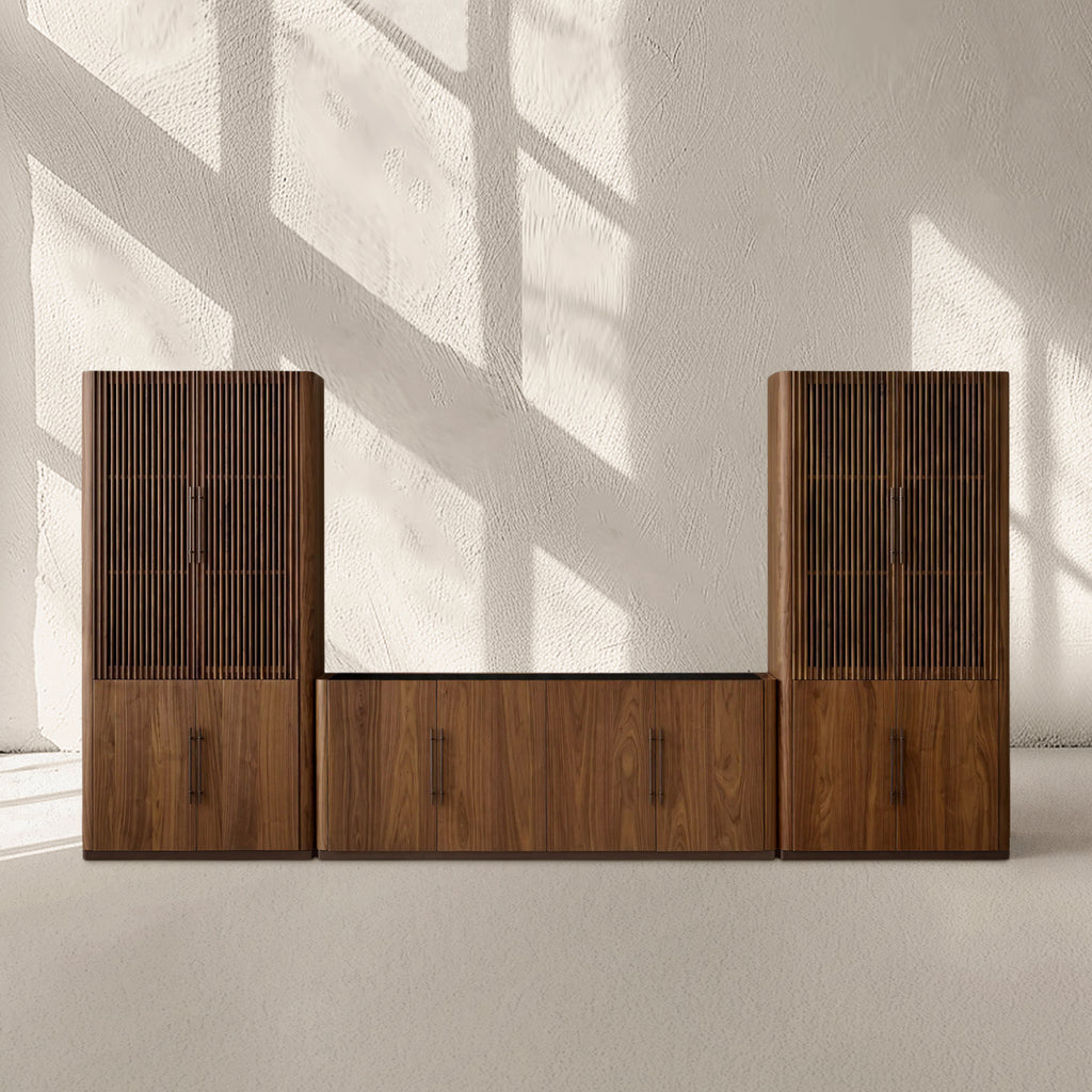 Piermont Modular Reeded Media Cabinet Set
