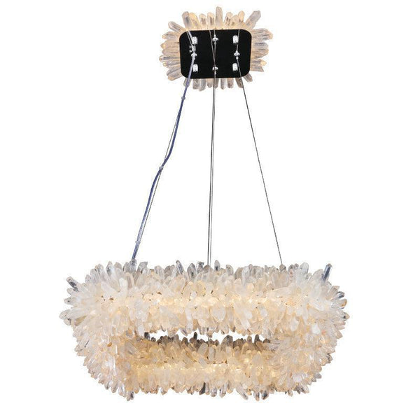 Derek Modern Crystal Cluster Square Chandelier