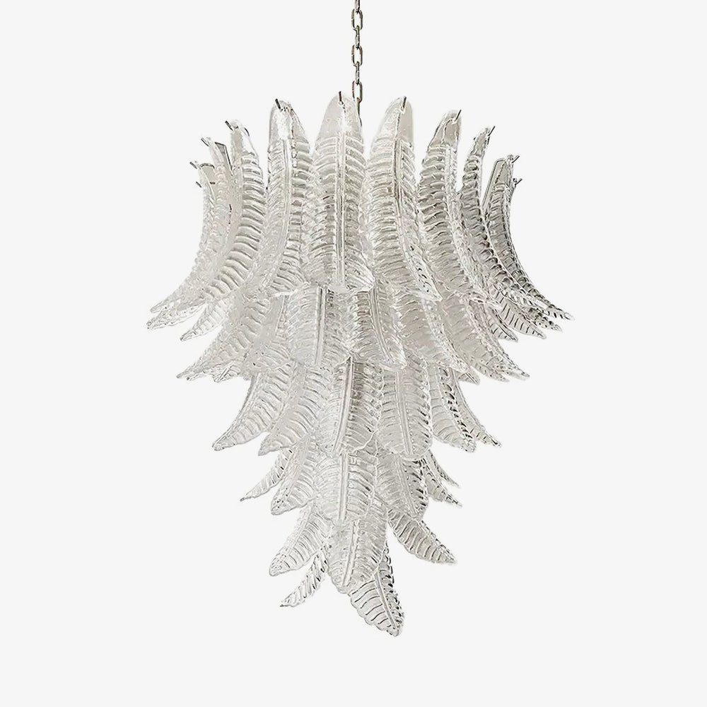 Modern Rosalind Murano Clear Glass Chandelier