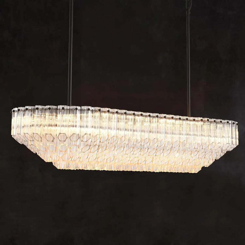 $5000+ Purchase Gift | Clear Glass Linear Chandelier 43