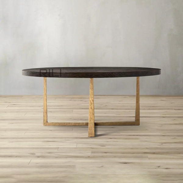 T-Brace Round Dining Table