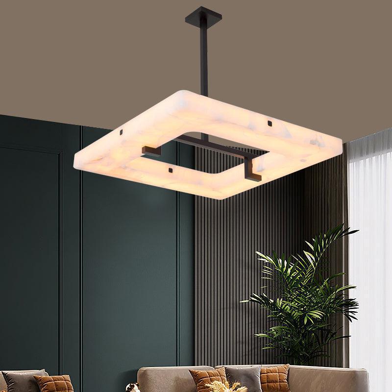 Glacera Square Alabaster Chandelier - Yovalighting