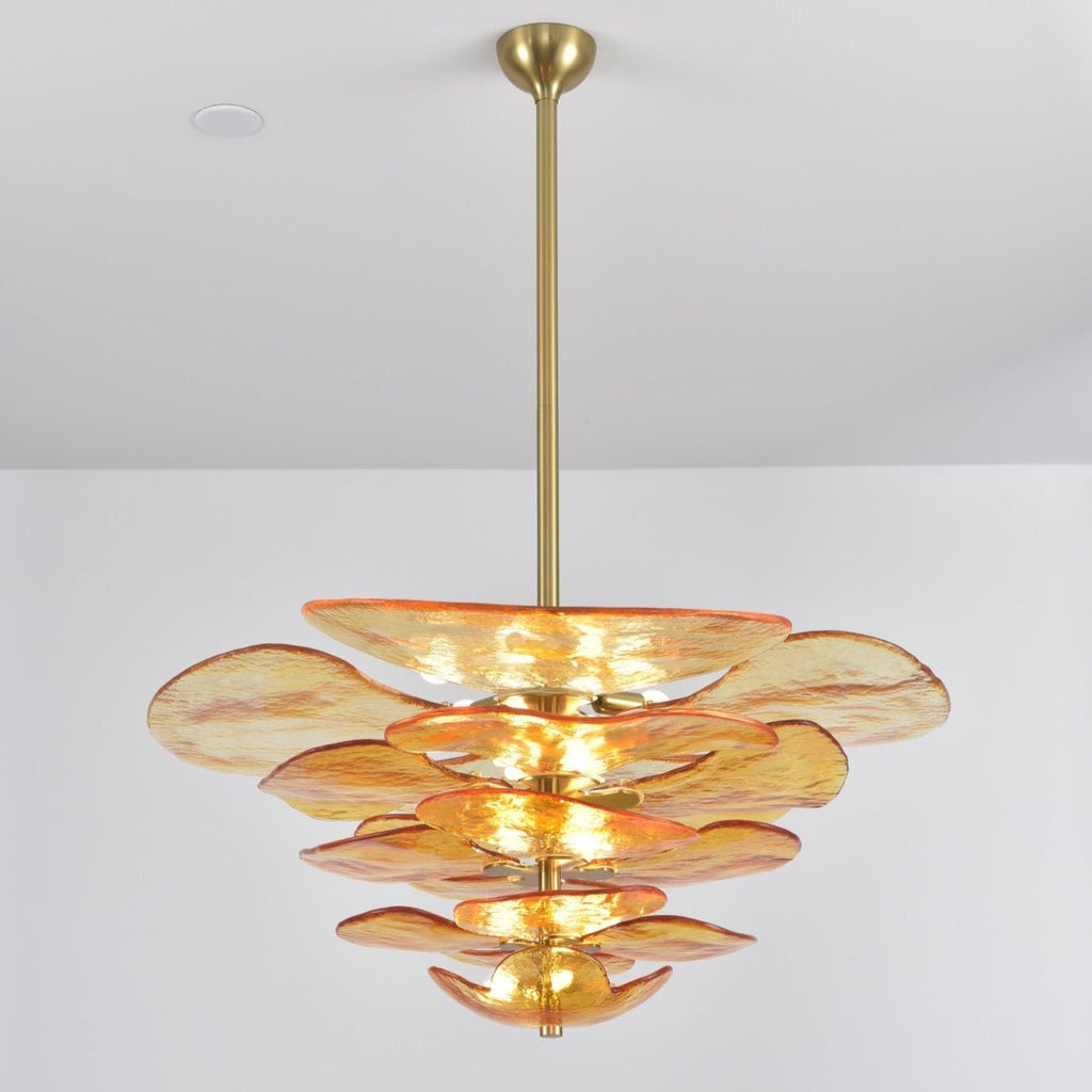 Petals Gold Murano Glass Chandelier