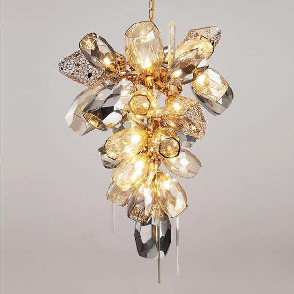 Glass Chandelier Italian Light Luxury Light Fixture for Dining Room/Living Room
