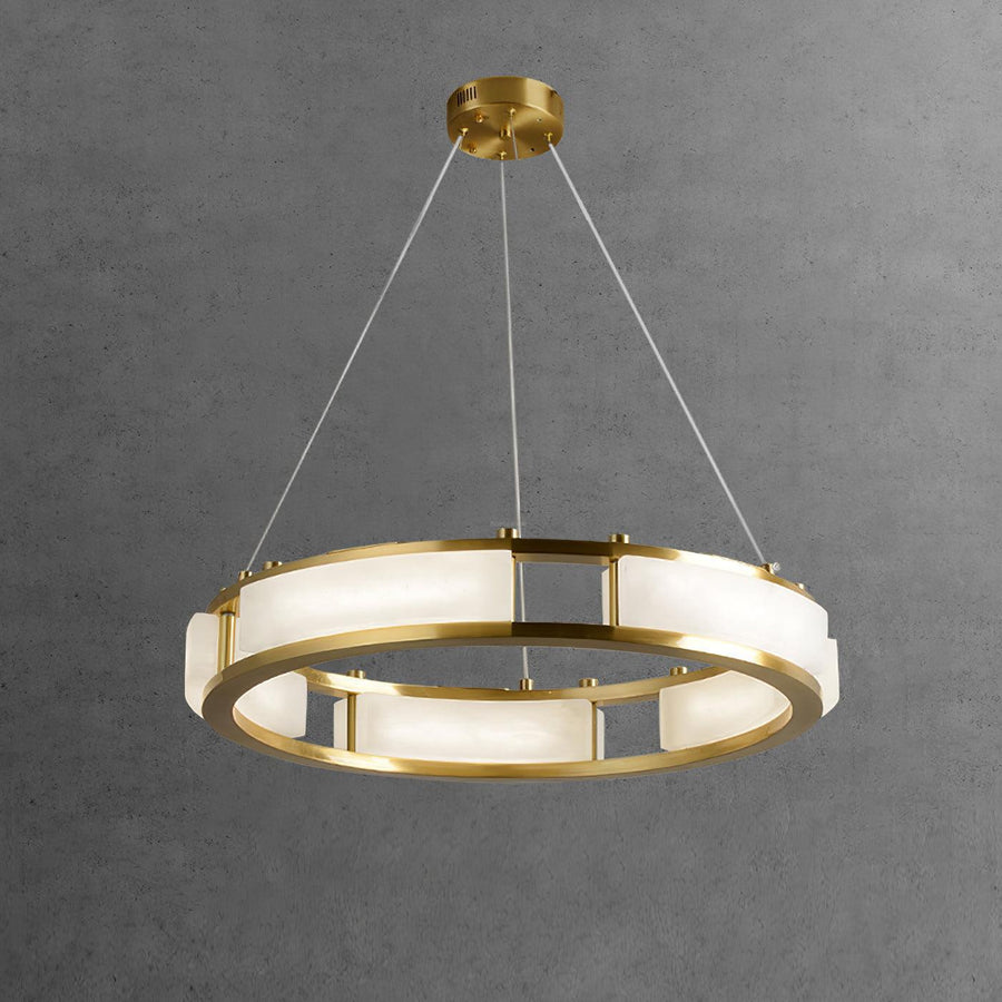 Qatar Alabaster Round Chandelier - Yovalighting