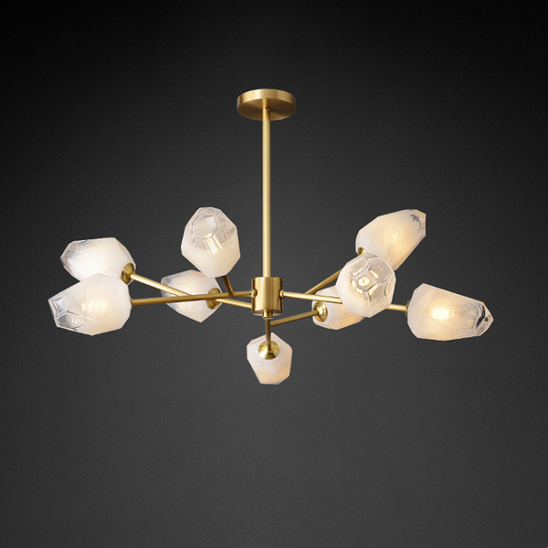 Mandy Modern Art Glass Lampshade Chandelier For Living Room