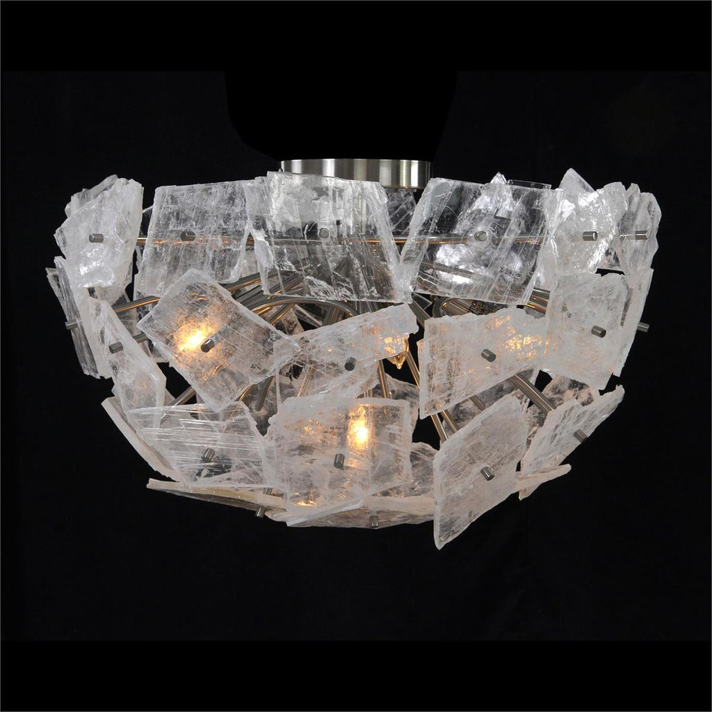 Selenite Pane Semi-Flush Mount 18