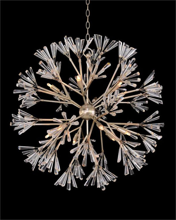 Luna Crystal Wand Branched Twelve-Light Pendant Chandelier