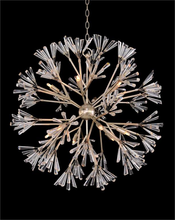 Luna Crystal Wand Branched Twelve-Light Pendant Chandelier