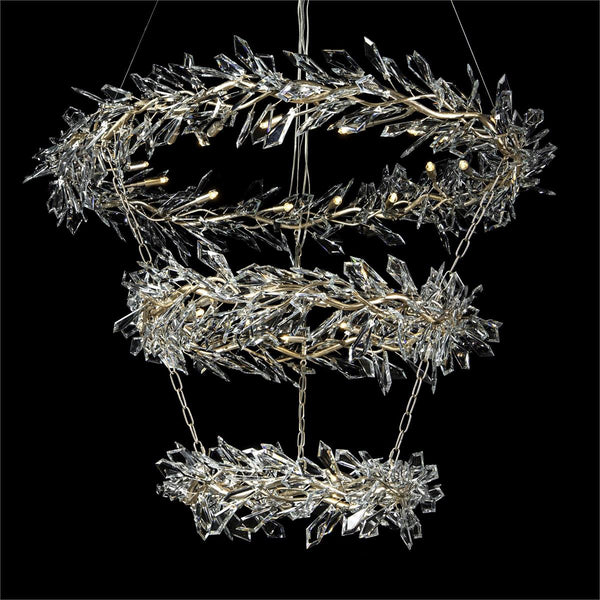 Kotta Thirty-Four-Light Three-Tier Cut-Crystal Pendant Chandelier AJC-9280