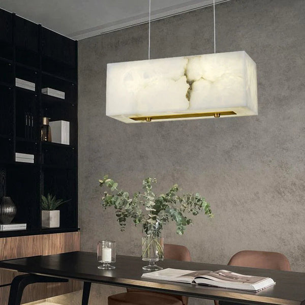 Alabaster Cuboid Chandelier