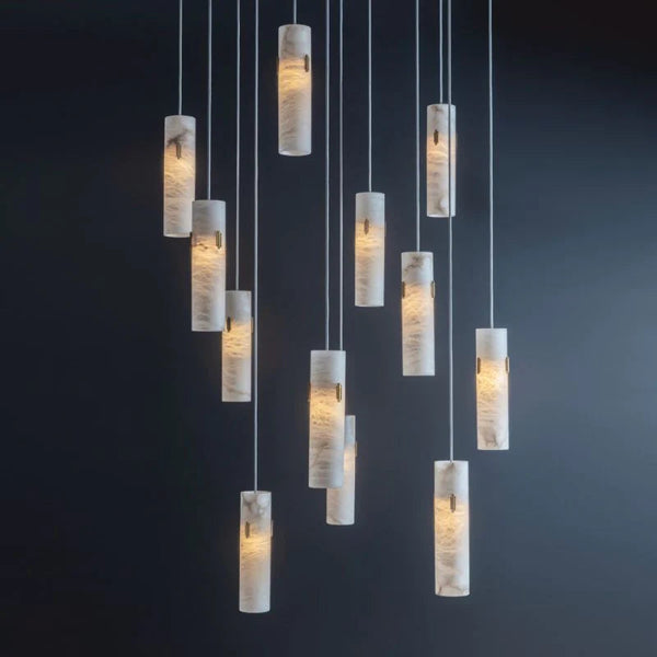Alabaster Decor 12-Light Cluster Chandelier