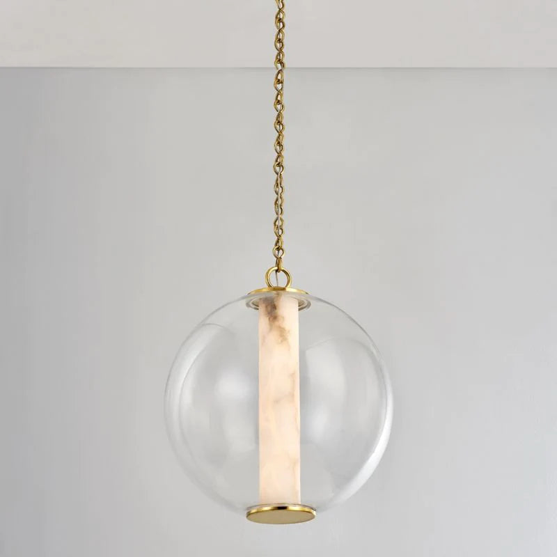 Alabaster Glass Globe Pendant Light - Yovalighting