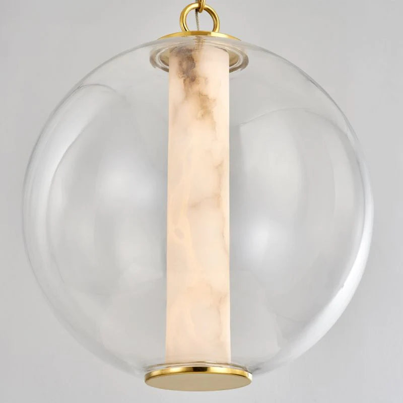 Alabaster Glass Globe Pendant Light - Yovalighting